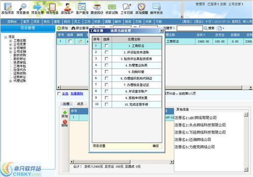 高品智财务公司代理代办项目管理系统界面预览 高品智财务公司代理代办项目管理系统界面图片